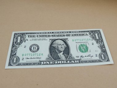 Bize doları banknot - ilk bize Başkan 1789-97, George Washington ön yüzünde featuring bir dolarlık banknot