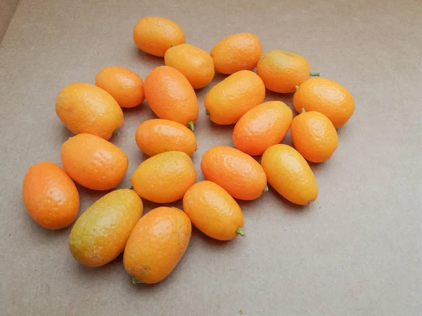 Oval Kumquat Citrus Margarita Fortunella Margarita Fruit Vegetarian Food — Stock Photo, Image
