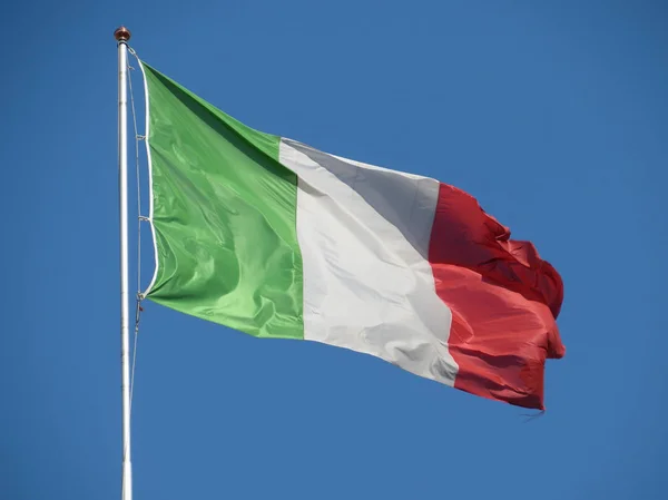 Bandeira italiana flutuante — Fotografia de Stock