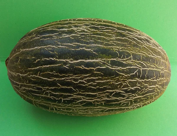 Санта Клаус Дыни Ака Piel Сапо Cucumis Мело Inodorus — стоковое фото