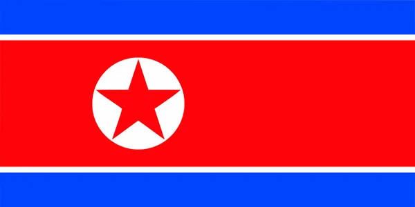 North Korean National Flag North Korea Asia Isolated Illustration — Stock Photo, Image