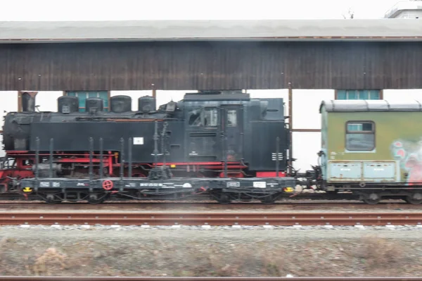 Ancient steam locomotives — Stock Photo, Image