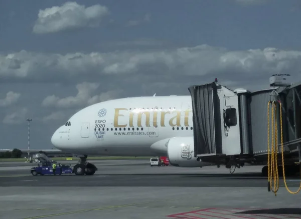 Airbus A380 delle compagnie aeree Emirates — Foto Stock