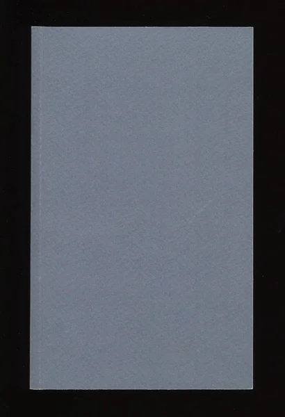 Uma Capa Livro Papelão Azul Sobre Fundo Preto — Fotografia de Stock