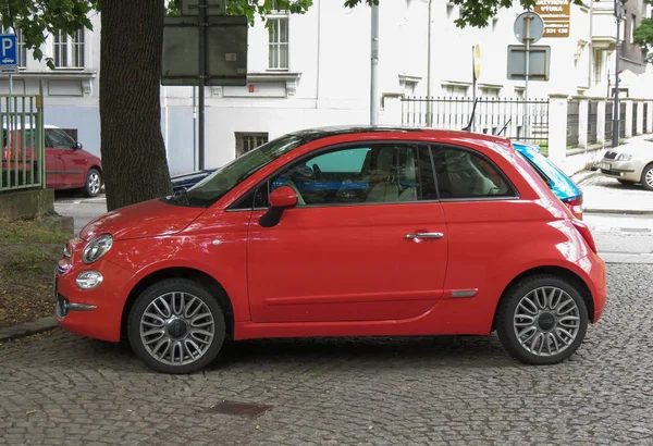 Ostrava Czech Republic Circa July 2017 Strawberry Red Fiat New — Stock Photo, Image