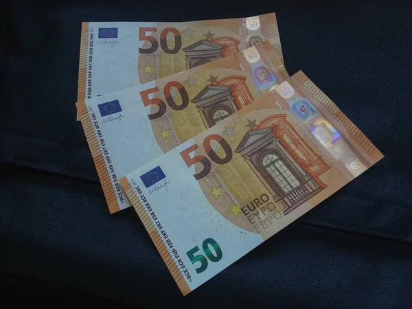 Monnaie Fiduciaire Euros Eur Monnaie Union Européenne — Photo