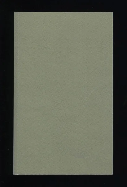 Una Cubierta Libro Cartón Verde Sobre Fondo Negro — Foto de Stock