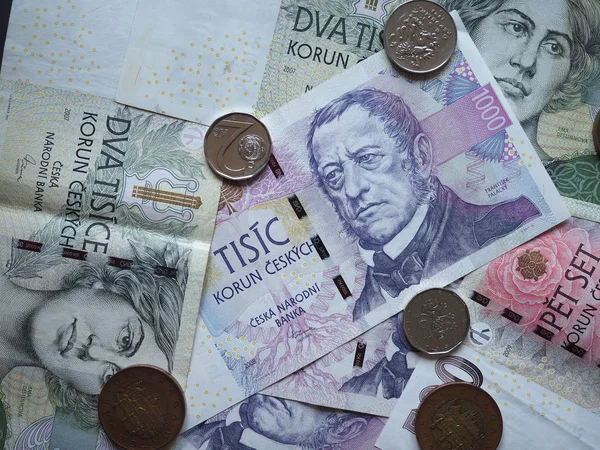 Çek Cumhuriyeti para birimi Çek Koruna para ve banknotları (CZK)