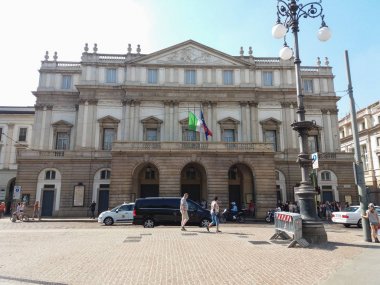 Milan, İtalya - Temmuz 2017 yaklaşık: Milan, Teatro alla Scala, Milano, İtalya