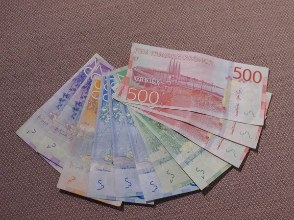 Zweedse Kroon Bankbiljetten Geld Sek Munteenheid Van Zweden — Stockfoto