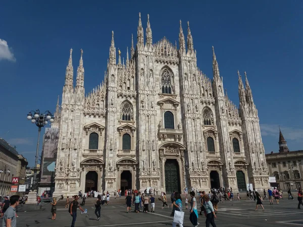 Milan Italië Circa Juli 2017 Duomo Milano Betekenis Milaan Kathedraal — Stockfoto