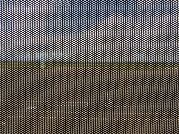 Metal Mesh Grid Fence Airport Taxi Way Runway — Stock Photo, Image