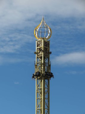 Copenhagen, Danimarka - yaklaşık Ağustos 2017: Tivoli Bahçeleri, bir ünlü eğlence parkı ve zevk Bahçe; En çok ziyaret edilen Tema parkı İskandinavya'olduğunu