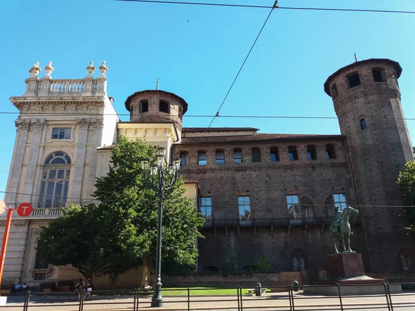 Turin Italy Circa July 2017 Castle Palazzo Madama Piazza Castello — Stock Photo, Image