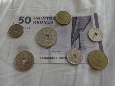 Danimarka Kronu banknot ve madeni paralar (Dkk), para birimi Danimarka