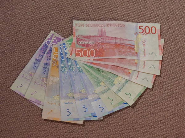 Schwedische Krone Banknoten Geld Sek Schwedische Währung — Stockfoto