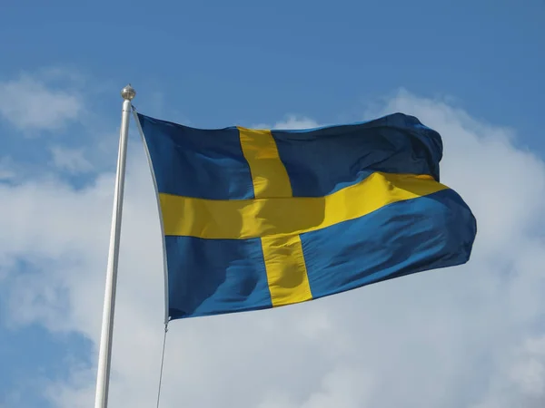 Sveriges Flagga Europa — Stockfoto