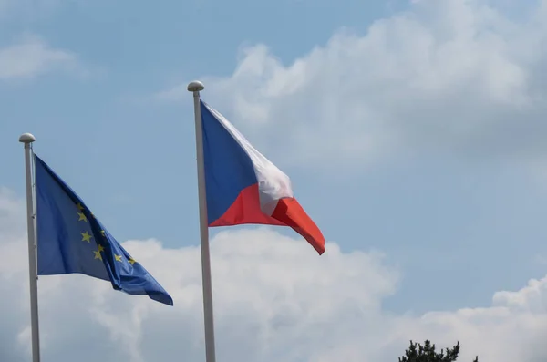 Pavilhão da União Europeia (UE) e da República Checa — Fotografia de Stock