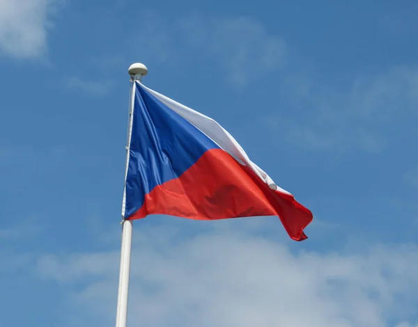 Tsjechische Nationale Vlag Van Tsjechië Europa — Stockfoto