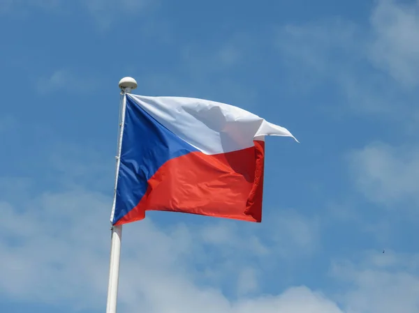 체코 공화국의 체코 국기 — 스톡 사진