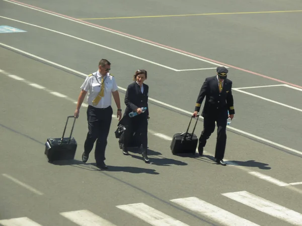 Ostrava República Checa Circa Julio 2017 Pilotos Auxiliares Vuelo Frente — Foto de Stock