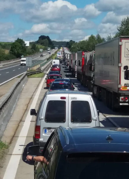 Praga República Checa Circa Julio 2016 Autopista Que Conduce Praga — Foto de Stock