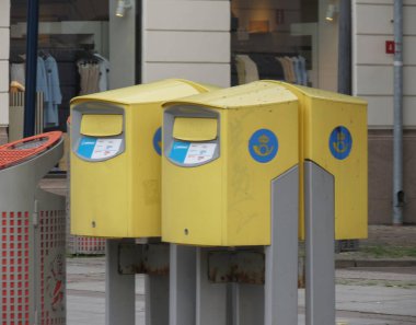 Goteburg, İsveç - yaklaşık Ağustos 2017: İsveç posta kutuları