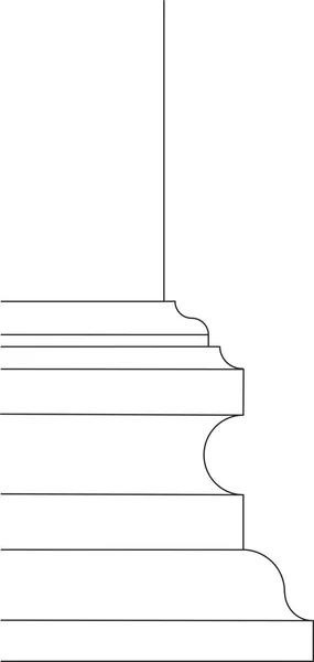 巴洛克柱基方案孤立矢量图解 — 图库照片