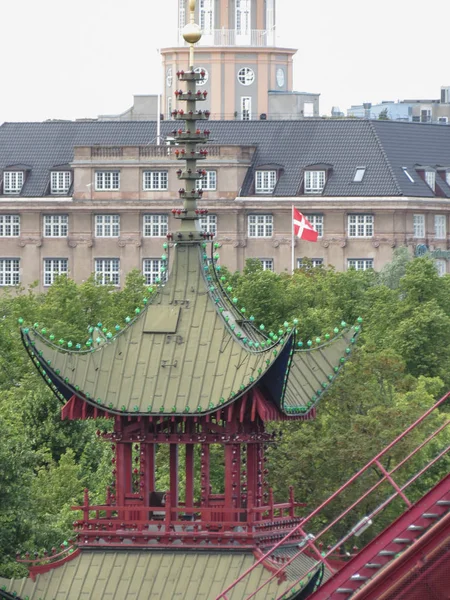 Kopenhagen Dänemark August 2017 Tivoli Gärten Ein Berühmter Vergnügungspark Und — Stockfoto