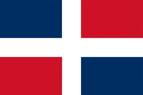 Vlag van de Dominicaanse Republiek — Stockvector