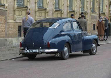 Goteburg, İsveç - yaklaşık Ağustos 2017: Goteburg içinde bir film çekimi