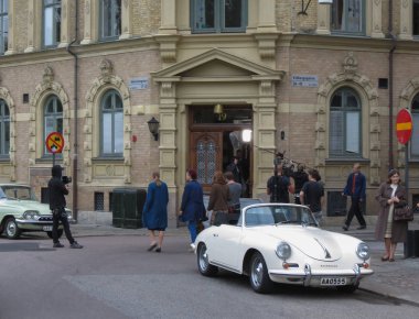 Goteburg, İsveç - yaklaşık Ağustos 2017: Goteburg içinde bir film çekimi