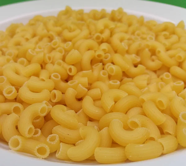 Pâtes Crues Macaroni Cuisine Végétarienne Italienne Traditionnelle — Photo