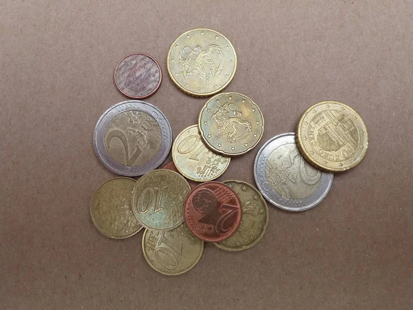 Κέρμα Χρήματα Ευρώ Νόμισμα Της Ευρωπαϊκής Ένωσης — Φωτογραφία Αρχείου