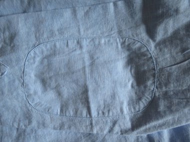 hafif mavi pamuklu kumaş dokulu arka plan olarak yararlı yama ve