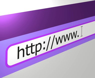 World wide web tarayıcı adres satırı perspektif