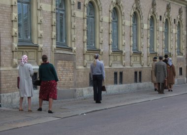 Goteburg, İsveç - yaklaşık Ağustos 2017: Goteburg içinde bir film çekimi