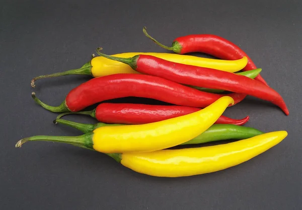 Hot Chili Peppers Capsicum Aka Chile Pepper Chilli Pepper Vegetables — Stock Photo, Image