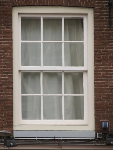 Une Vieille Fenêtre Traditionnelle Dans Mur Aux Pays Bas — Photo