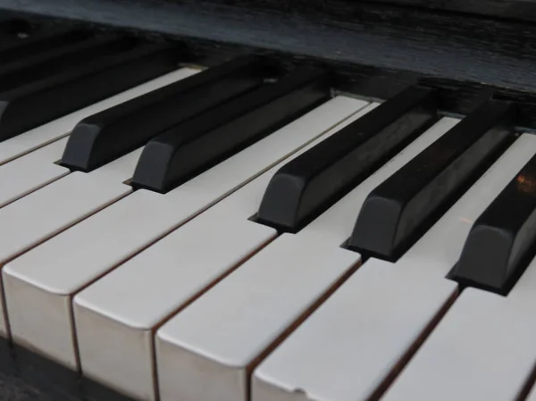 Piano tangentbord närbild — Stockfoto