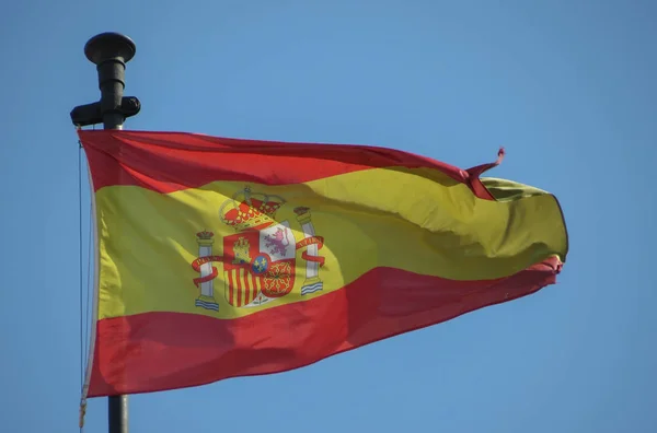 Spaanse vlag van Spanje voeren — Stockfoto