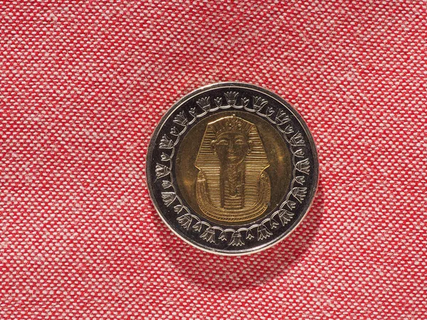 Egyptian Pound Egp Coin Bearing Tutankhamun Mask Released 2008 — Stock Photo, Image