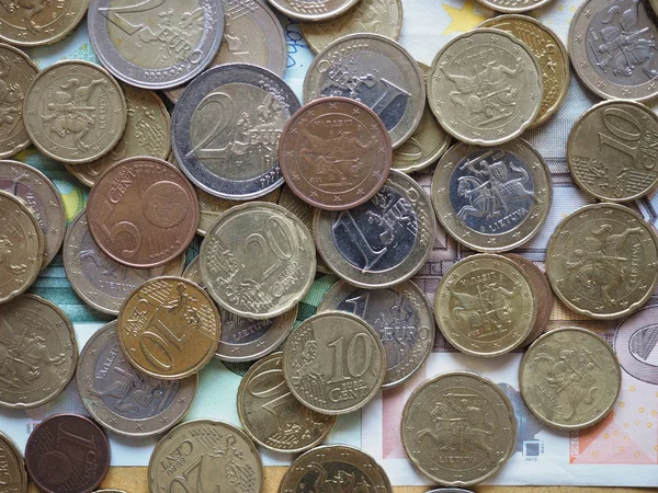 Monedas Euros Denominación Diferente Eur Liberadas Por Lituania — Foto de Stock