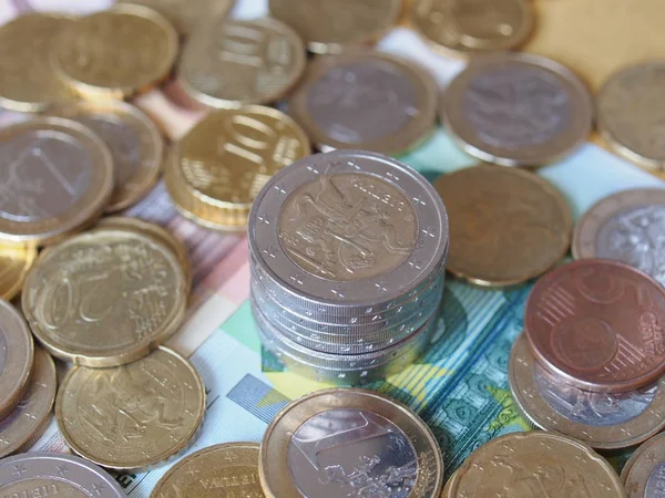 Pieniądze Monety Euro Eur Waluta Unii Europejskiej Wydany Przez Litwę — Zdjęcie stockowe