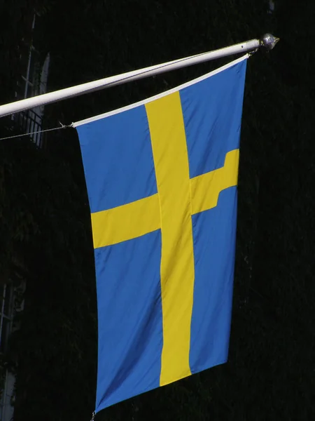 Svensk flagga Sverige — Stockfoto