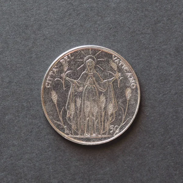 50 lira mynt från Vatikanen — Stockfoto