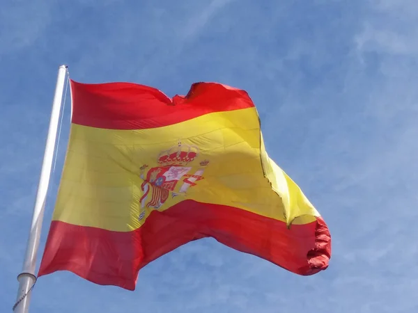 西班牙西班牙国旗 — 图库照片