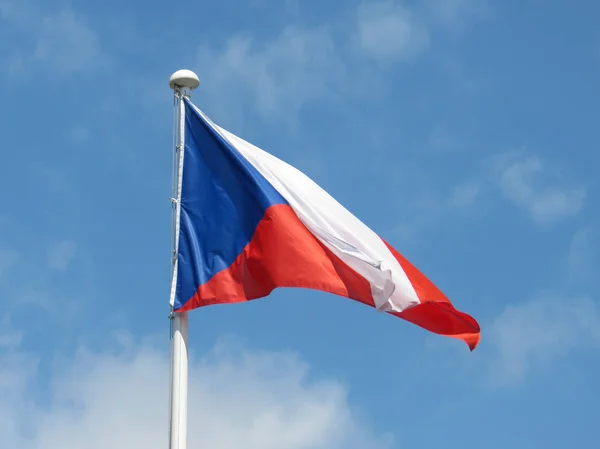 Τσέχικη σημαία της Τσεχίας — Φωτογραφία Αρχείου