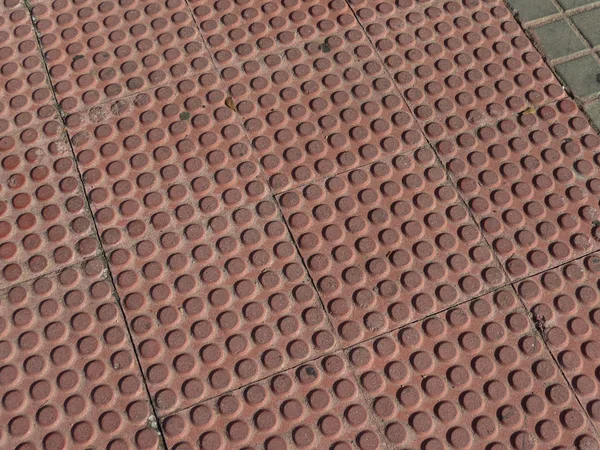 Pavimento Cemento Rosso Tessitura Pavimentazione Utile Come Sfondo — Foto Stock