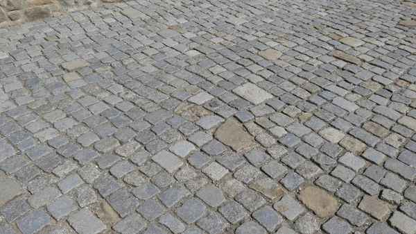 Graue Kopfsteinpflasterstruktur Nützlich Als Hintergrund — Stockfoto